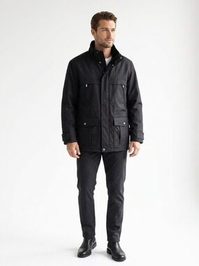MICHAEL Michael Kors Men's Black Utility Field Jacket 2-in-1 Removable Liner XL